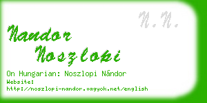 nandor noszlopi business card