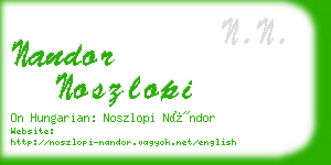 nandor noszlopi business card